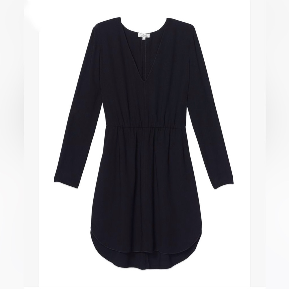 Aritzia Wilfred Brunelle Drapey Japanese Wrinkle Resistant Black Long Sleeve-XS